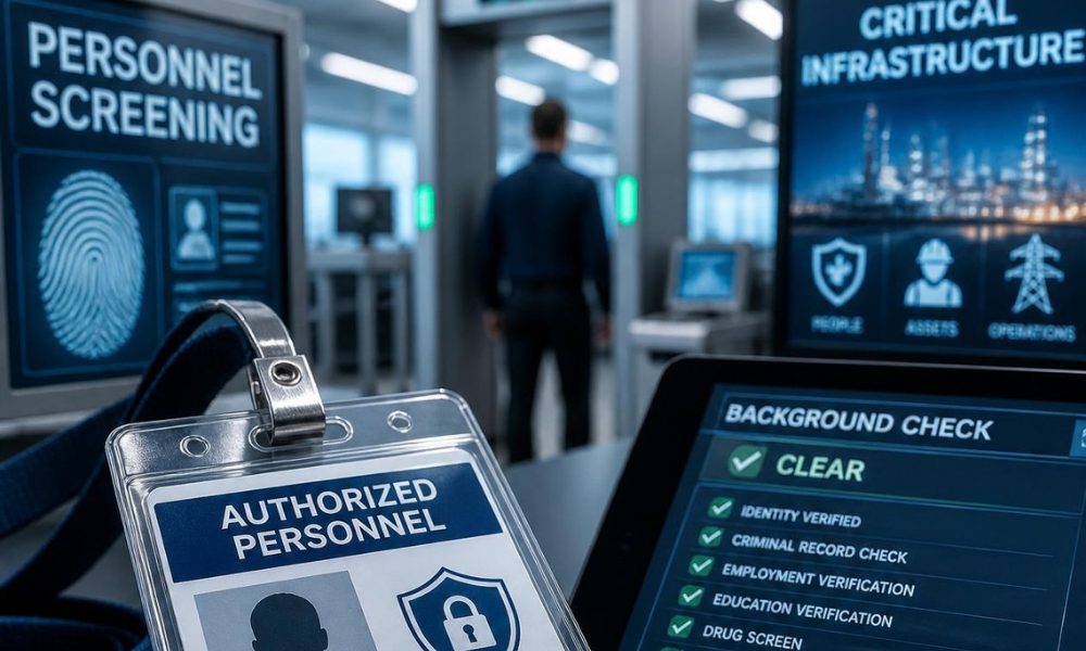 Personnel screening at a critical facility checkpoint